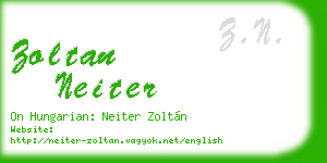 zoltan neiter business card
